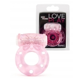 Розовое эрекционное виброкольцо с бабочкой - 1137 - в Тюмени купить с доставкой