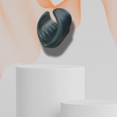 Серый сквозной мастурбатор с вибрацией Manwan Starter - Manwan - в Тюмени купить с доставкой