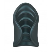 Серый сквозной мастурбатор с вибрацией Manwan Starter - Manwan - в Тюмени купить с доставкой