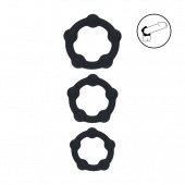 Набор из 3 эрекционных колец Beaded Silicone Cockring Set - Shots Media BV - в Тюмени купить с доставкой
