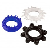 Набор из 3 эрекционных колец разного цвета и рельефа - Boys of Toys - в Тюмени купить с доставкой