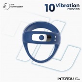 Синее интерактивное эрекционное виброкольцо Rank - Intoyou - в Тюмени купить с доставкой