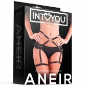 Черные стрепы на бёдра Aneir - Intoyou - купить с доставкой в Тюмени