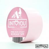 Розовый скотч для фиксации Non-Sticky Bondage Tape - 15 м. - Intoyou - купить с доставкой в Тюмени