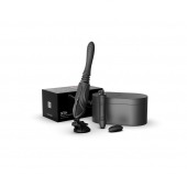 Черная секс-машина с функцией нагрева, насадками и присоской Sesh - Zalo - купить с доставкой в Тюмени