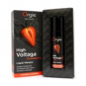 Жидкий вибратор Orgie High Voltage Strawberry - 15 мл. - ORGIE - купить с доставкой в Тюмени