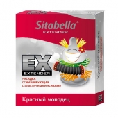 Стимулирующая насадка Sitabella Extender  Красный молодец - Sitabella - купить с доставкой в Тюмени