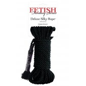 Черная веревка для фиксации Deluxe Silky Rope - 9,75 м. - Pipedream - купить с доставкой в Тюмени