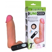 Фаллическая насадка Харнесс UNICOCK 7  с вибрацией - 19 см. - LOVETOY (А-Полимер) - купить с доставкой в Тюмени