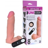 Фаллическая насадка Харнесс UNICOCK 8  с вибрацией - 20 см. - LOVETOY (А-Полимер) - купить с доставкой в Тюмени