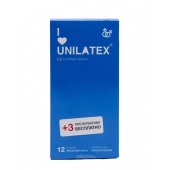 Классические презервативы Unilatex Natural Plain - 12 шт. + 3 шт. в подарок - Unilatex - купить с доставкой в Тюмени