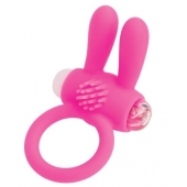 Розовое эрекционное виброкольцо A-toys с ушками - A-toys - в Тюмени купить с доставкой