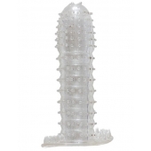 Гелевая прозрачная насадка c шипами - 12 см. - Toyfa Basic - в Тюмени купить с доставкой