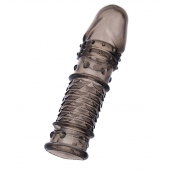 Дымчатая закрытая насадка ToyFa XLover с чешуйками и пупырышками - 13,5 см. - ToyFa - в Тюмени купить с доставкой