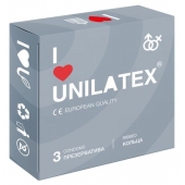 Презервативы с рёбрами Unilatex Ribbed - 3 шт. - Unilatex - купить с доставкой в Тюмени