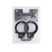 Чёрные наручники из листового металла BONDX METAL CUFFS BLACK - Dream Toys - купить с доставкой в Тюмени