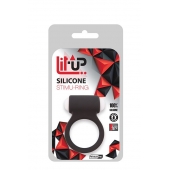 Чёрное эрекционное виброкольцо LIT-UP SILICONE STIMU RING 3 BLACK - Dream Toys - в Тюмени купить с доставкой
