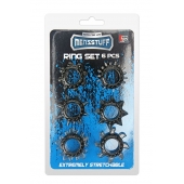 Набор из 6 дымчатых эрекционных колец MENZSTUFF 6PC STRECHEABLE RING SET - Dream Toys - в Тюмени купить с доставкой
