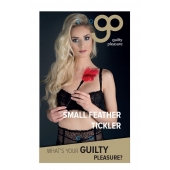 Пластиковая метелочка с красными пёрышками Small Feather Tickler - 32 см. - Blush Novelties - купить с доставкой в Тюмени