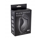 Чёрное эрекционное кольцо с анальной пробкой Button Anal Plug - Lola Games - в Тюмени купить с доставкой