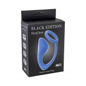 Синее эрекционное кольцо с анальной пробкой Button Anal Plug - Lola Games - в Тюмени купить с доставкой