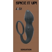 Серое эрекционное кольцо Sensation с анальным стимулятором - Lola Games - в Тюмени купить с доставкой
