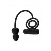 Чёрное эрекционное кольцо с вибропулькой и анальным хвостом - Erotist Adult Toys - в Тюмени купить с доставкой