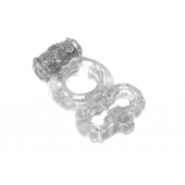 Прозрачное эрекционное кольцо Rings Treadle с подхватом - Lola Games - в Тюмени купить с доставкой