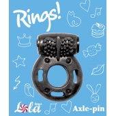 Черное эрекционное кольцо с вибрацией Rings Axle-pin - Lola Games - в Тюмени купить с доставкой