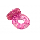Розовое эрекционное кольцо с вибрацией Rings Axle-pin - Lola Games - в Тюмени купить с доставкой