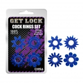 Набор из 4 синих колец Get Lock - Chisa - в Тюмени купить с доставкой