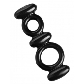 Двойное эрекционное кольцо Dual Stretch To Fit Cock and Ball Ring - XR Brands - в Тюмени купить с доставкой