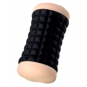 Двухсторонний мастурбатор JOS JANICE в черном цилиндре - JOS - в Тюмени купить с доставкой