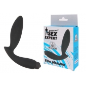 Чёрный вибростимулятор простаты Sex Expert Vibe Pleasure - Sex Expert - в Тюмени купить с доставкой