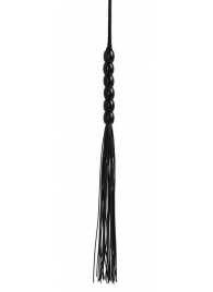 Черная силиконовая мини-плеть - 22 см. - Джага-Джага - купить с доставкой в Тюмени