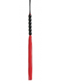 Красно-черная силиконовая мини-плеть - 22 см. - Джага-Джага - купить с доставкой в Тюмени