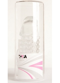 Гелевая прозрачная насадка с 2 отростками - 13 см. - Toyfa Basic - в Тюмени купить с доставкой