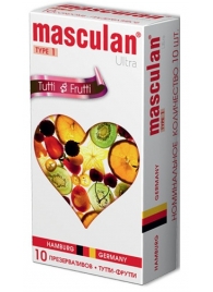 Жёлтые презервативы Masculan Ultra Tutti-Frutti с фруктовым ароматом - 10 шт. - Masculan - купить с доставкой в Тюмени