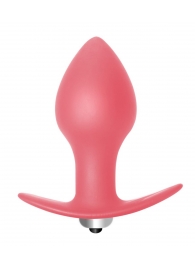 Розовая анальная вибропробка Bulb Anal Plug - 10 см. - Lola Games