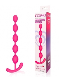 Ярко-розовая анальная цепочка Cosmo - 22,3 см. - Bior toys