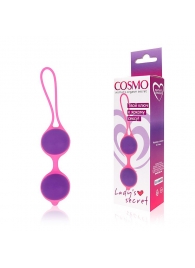 Фиолетово-розовые вагинальные шарики Cosmo - Bior toys
