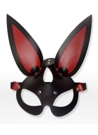 Черно-красная кожаная маска с длинными ушками - Sitabella - купить с доставкой в Тюмени