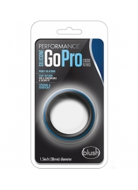 Черно-синее эрекционное кольцо Silicone Go Pro Cock Ring - Blush Novelties - в Тюмени купить с доставкой