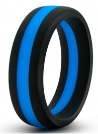 Черно-синее эрекционное кольцо Silicone Go Pro Cock Ring - Blush Novelties - в Тюмени купить с доставкой