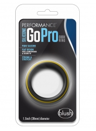 Черно-желтое силиконовое эрекционное кольцо Silicone Go Pro Cock Ring - Blush Novelties - в Тюмени купить с доставкой