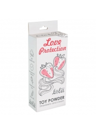 Пудра для игрушек Love Protection с ароматом клубники со сливками - 30 гр. - Lola Games - купить с доставкой в Тюмени