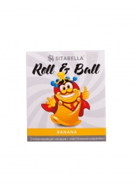 Стимулирующий презерватив-насадка Roll   Ball Banana - Sitabella - купить с доставкой в Тюмени
