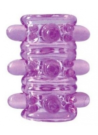 Открытая фиолетовая насадка на пенис Crystal Sleeve - 5,5 см. - Erowoman-Eroman - в Тюмени купить с доставкой