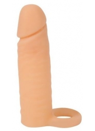 Насадка на фаллос с кольцом для мошонки - 16 см. - Sex Expert - в Тюмени купить с доставкой