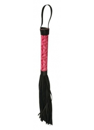 Аккуратная плетка с розовой рукоятью Passionate Flogger - 39 см. - Erokay - купить с доставкой в Тюмени